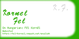 kornel fel business card