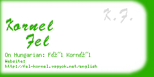 kornel fel business card